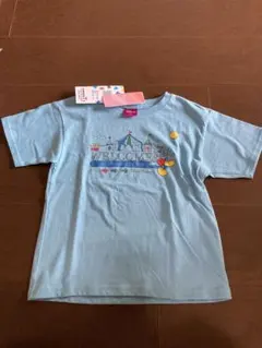Tシャツ　130 ミッキーマウス　水色