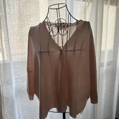 BEARDSLEY ピンク 五分袖カーディガン