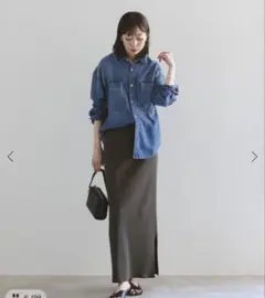 Nobleトタンテレコタイトスカート カーキ オリーブ 36のサムネイル