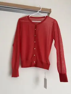 新品♡MISCH MASCH シアーニットカーディガン オレンジ Fのサムネイル