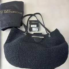 LUDLOW ラドロー ストライプトートバッグ 黒×生成り - メルカリ
