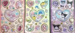 【新品】サンリオ　キラキラジュエルシール　3枚セット