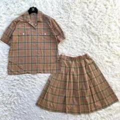 BURBERRYS チェック　セットアップ　ボタン　シャツ　スカート