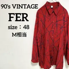 90's vintage 柄シャツ メンズ 古着 個性派 サイズ48