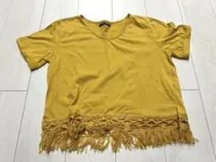 Tシャツ　One Way フリンジ　からし色のサムネイル