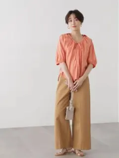 N. Natural Beauty Basic ドロストブラウス M　オレンジのサムネイル