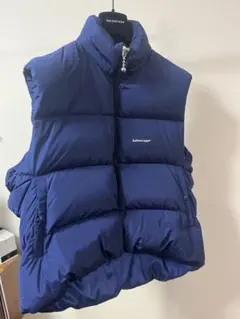 BALENCIAGA バレンシアガ ダウンベスト メンズ 50 ネイビーのサムネイル