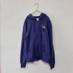グラニフ　フルジップパーカー　バルーンビューティフルシャドー パープル　S 刺繍のサムネイル