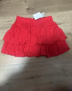 西松屋　フリル付きレッドスカート 120サイズ