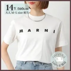 人気 MARNI マルニ ロゴ Tシャツ 14Y M L 新品未使用 ホワイトのサムネイル