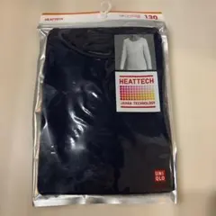 UNIQLO ヒートテック Uネック　九分袖　ネイビー　130