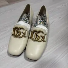 稀少極美品✨️グッチ GGマーモント パンプス 花柄 チャンキーヒール