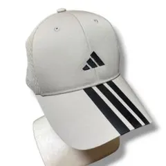 L*n様 【タグ付き未使用】adidas ベージュ 3ストライプ キャップ 帽子