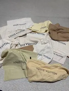 ルイ・ヴィトンLOUIS VUITTONロゴ入り保存袋 布袋のみ12枚まとめ売り