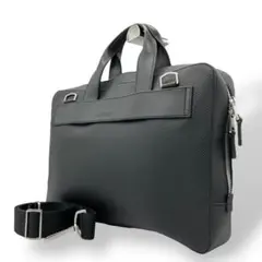 美品 2045 LACOSTE ブリーフケース 2way レザー ブラック A4