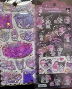 マイメロディ クロミ ウォーターシール　ドロップジェリーコットンパフィー　3枚