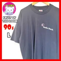 90s USA製 フルーツオブザルーム ビンテージTシャツ Lブラックusa古着