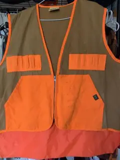 希少サイズ SPORTS AFIELD ハンティングベスト 蛍光オレンジ 2XL 