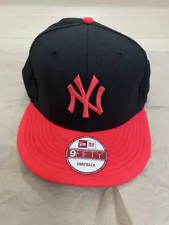 NY ニューエラ　スナップバック　9fifty ネオンレッド　赤　黒