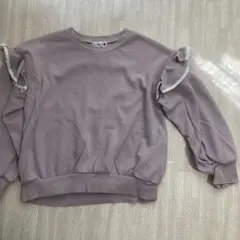 ブランシェス　130 トレーナー　フリル　くすみピンク