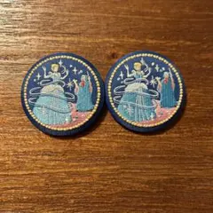 ディズニー 刺繍缶 バッジビスケット2 シンデレラ 2個セット