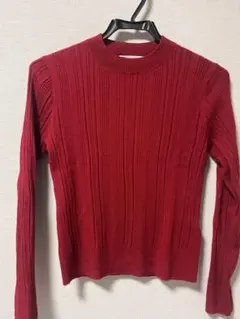 ROPÉ PICNIC リブ編みレッドセーター サイズ38