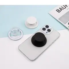 折りたたみスタンド マグネット MagSafe グリップ ブラック EA001