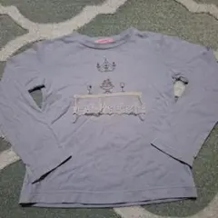 ファミリアFamiliarドレスフリルモチーフ長袖Tカットソー130ラベンダー