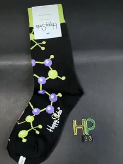 新品HappySocksハッピーソックス レディースソックス左右違いサイエンス柄