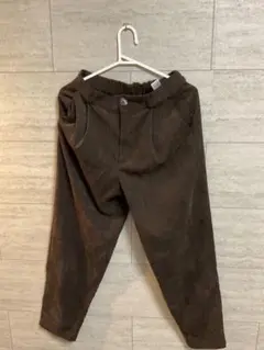 ブラウン コーデュロイ カジュアルパンツ　L