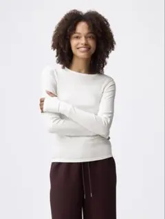 ウォームクルーネックT