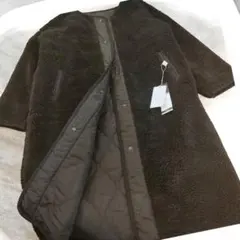 新品タグ付き UNITED ARROWSキルティングコート ボア リバーシブル