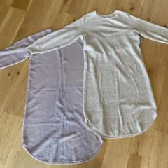 ユニクロ　ワッフルクルーネックワンピース 2枚セット