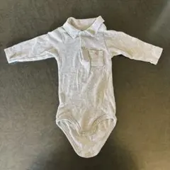 PETIT BATEAU グレー 長袖ロンパース 3m