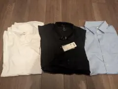 UNIQLO 　スーパーノンアイロン 　Lサイズ　 白、黒、水色　3点セット