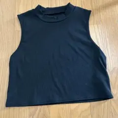 黒 ハイネックタンクトップ