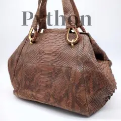 ダイヤモンドパイソン パイソン ヘビ革 ハンドバッグ イタリア製