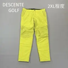 デサントゴルフ　中綿ロングパンツ　イエロー　大きいサイズ　2XL程度