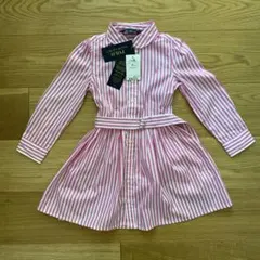 ⭐︎新品未使用⭐︎ラルフローレン　キッズワンピース　シャツ　サイズ110 ピンク