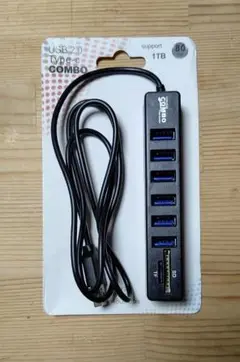 USB 2.0 6ポートハブ Type-C