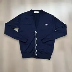 美品MAISON KITSUNÉ ネイビー Vネックカーディガン XXS