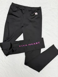 美品★VIVA HEARTの可愛いピンクロゴ♪レギンス スパッツ ブラック 40のサムネイル