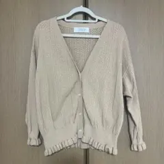 LOWRYS FARM ベージュカーディガン Lサイズ
