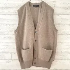 レナウン オーセンティック カシミア ベスト 【M】 Vネック ビジネス 無地
