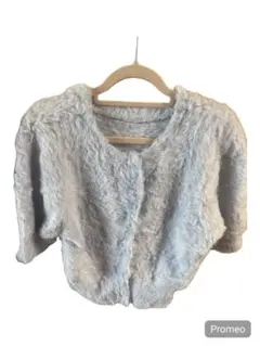 LILIAN CALAT 2WAYパール釦シャンブレーフェザーニット