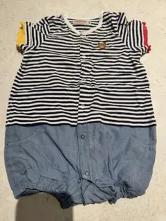 miki house ストライプロンパース 80cm
