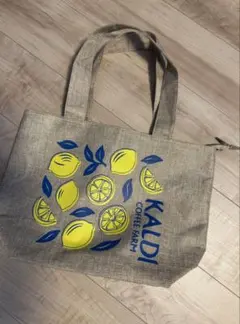 KALDI COFFEE FARM レモン柄エコバッグ