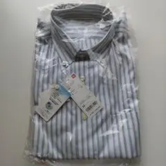 ユニクロ ドライ ノンアイロン ストライプシャツ 長袖 M サイズ