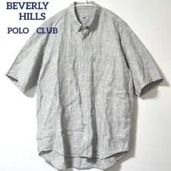 【美品】BEVERLY HILLS POLO CLUB 半袖シャツ リネンシャツのサムネイル