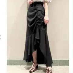 snidel シャーリングスリットマーメイドスカート　0サイズ